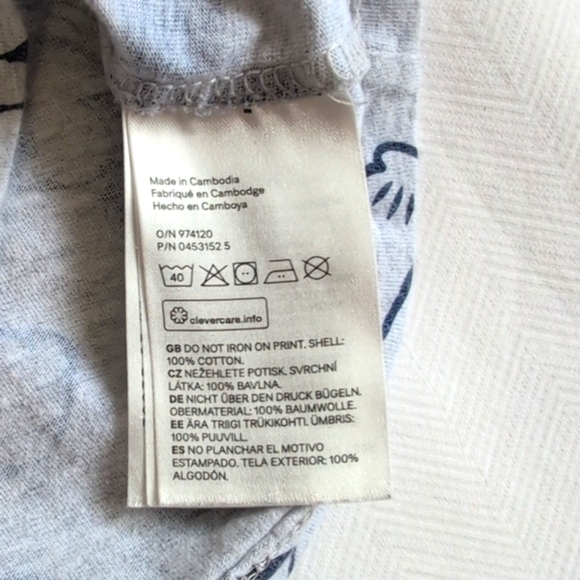 H&M x disney mickey mouse graphic long sleeve cotton shirt 6-9 months baby boy - Picture 3 of 5